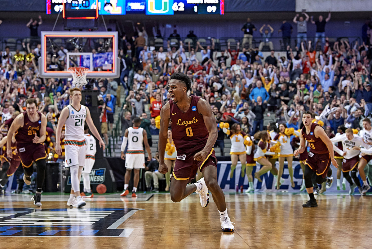 Donte Ingram of Loyola–Chicago against Miami during the first round of the NCAA tournament