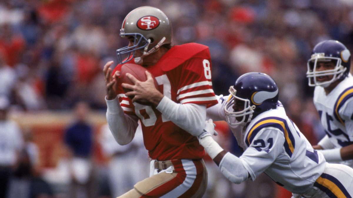 General view of statue of former San Francisco 49ers receiver