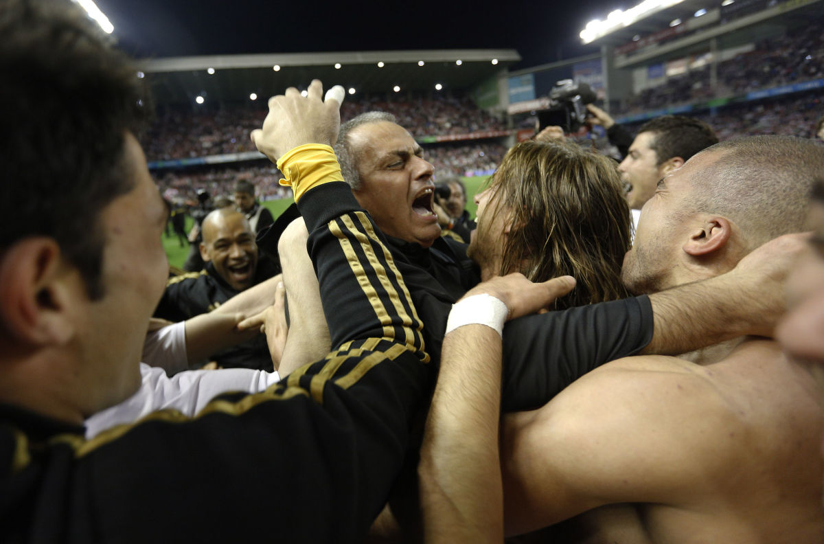 Real Madrid's Portuguese coach Jose Mour