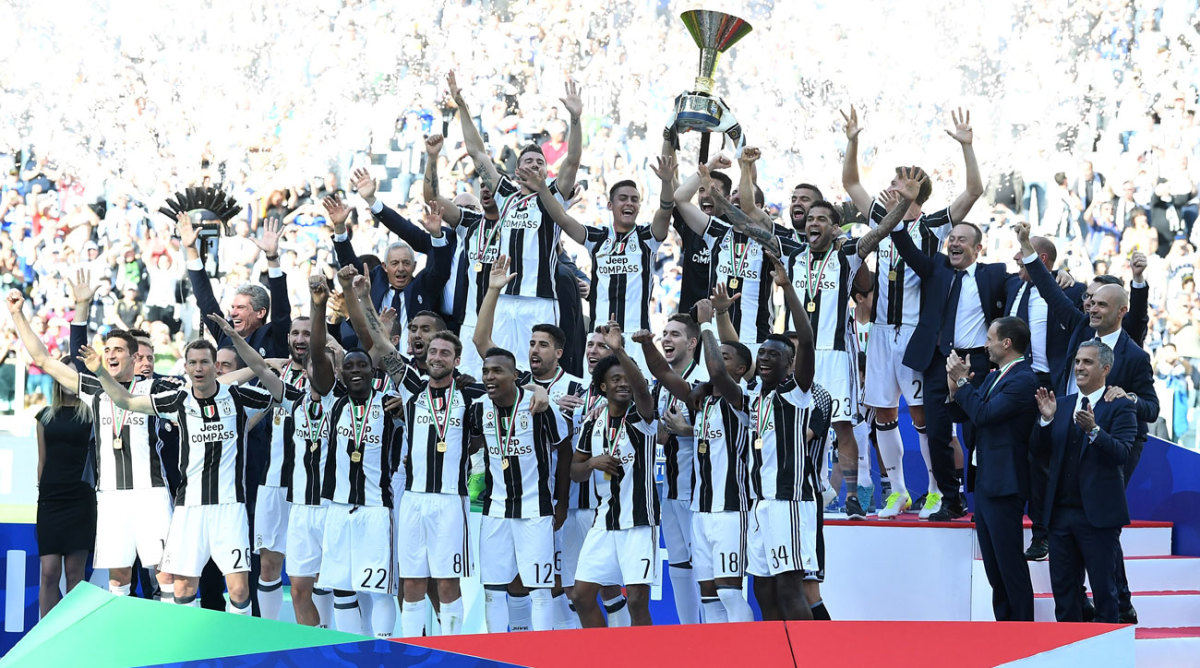 Juventus 2017-18 Serie A Championship Celebrat