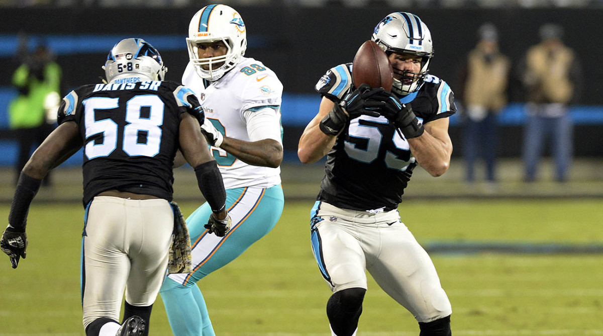 Panthers Cam Newton, Luke Kuechly star in win vs