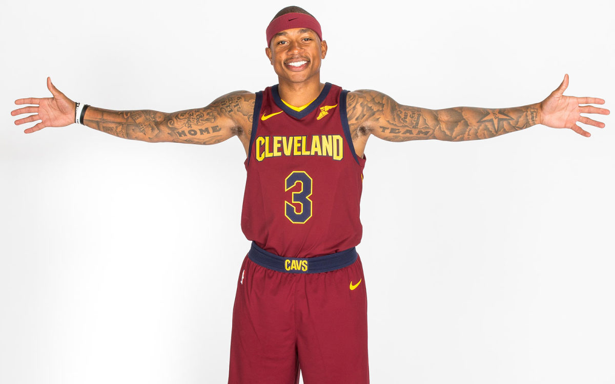  Isaiah Thomas Cleveland Cavaliers Maroon Name and Number T-Shirt  X-Large : Sports & Outdoors