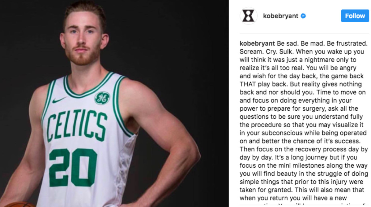 Kobe Bryant publica mensagem de apoio a Gordon Hayward após grave lesão -  Superesportes