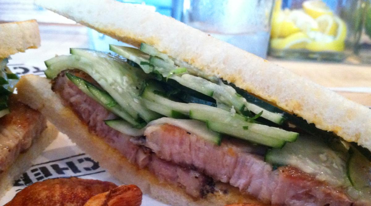 The pork belly sandwich from Cochon Butcher, which remains Andy Staples's "favorite thing between two slices of bread."