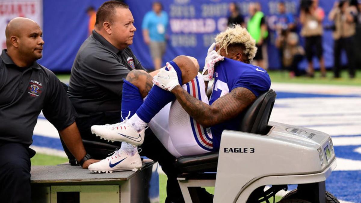 Odell Beckham Jr injury moment