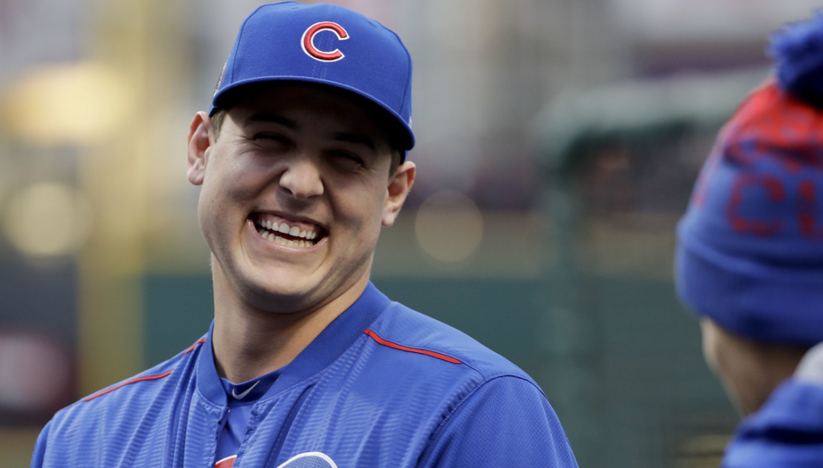 Anthony Rizzo postgame interview, Still alive. Anthony Rizzo talks with  Tom Verducci about the Chicago Cubs' win & his teammate Grandpa Rossy.  #WorldSeries, By MLB on FOX