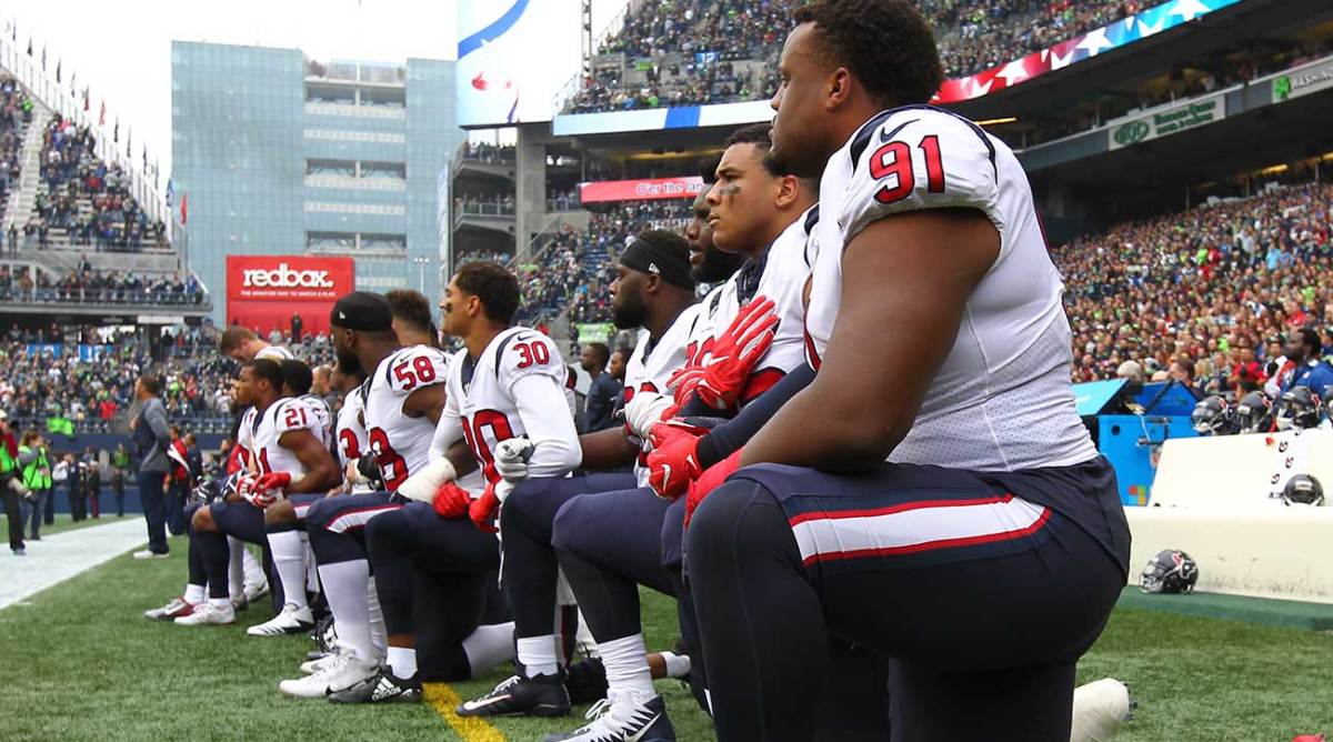 NFL opener: Texans stay in locker room for anthem