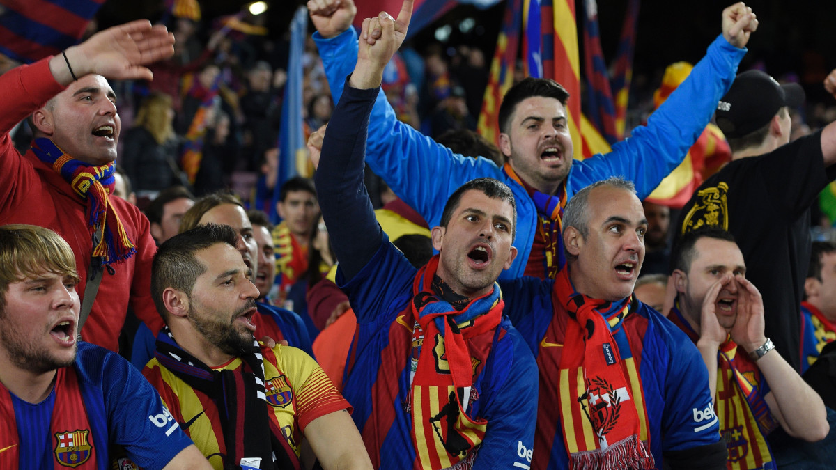 BarcelonaPSG comeback Fan videos inside Camp Nou  Sports Illustrated