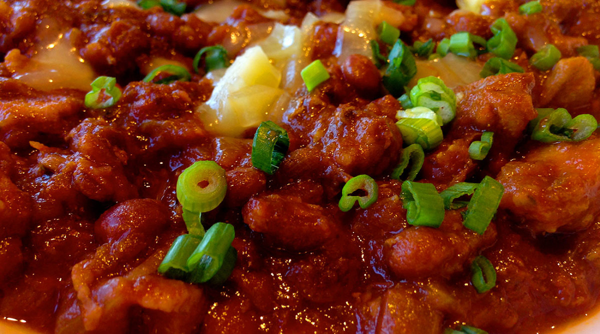 The double pork chili from Curious Palate. 