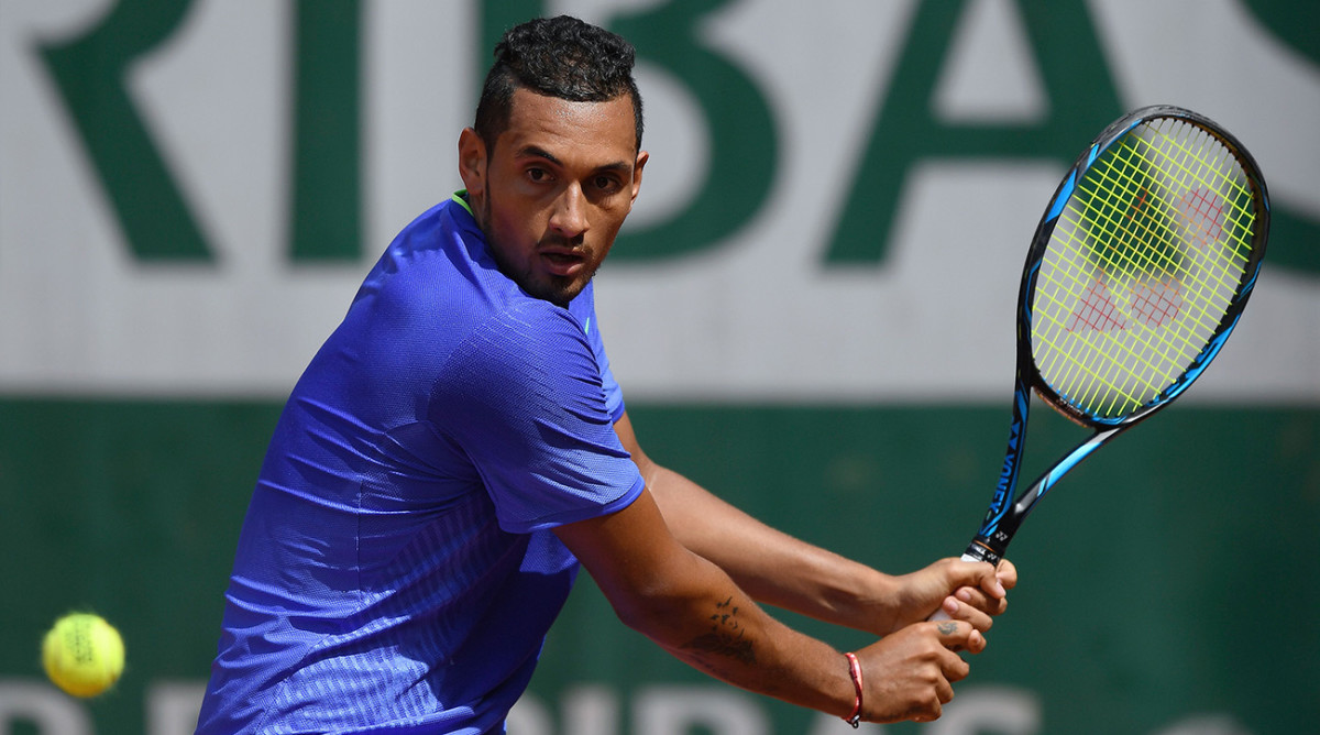 French Open Nick Kyrgios on clay, Sebastien Grosjean Sports Illustrated