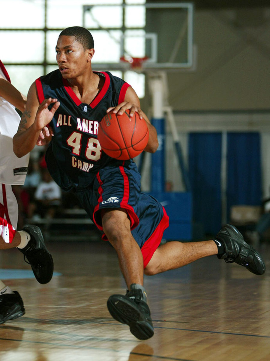 derrick rose as a kid playing basketball
