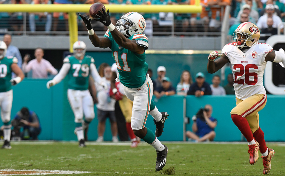 DeVante Parker has 16 catches for 246 yards and a touchdown over the past three games.