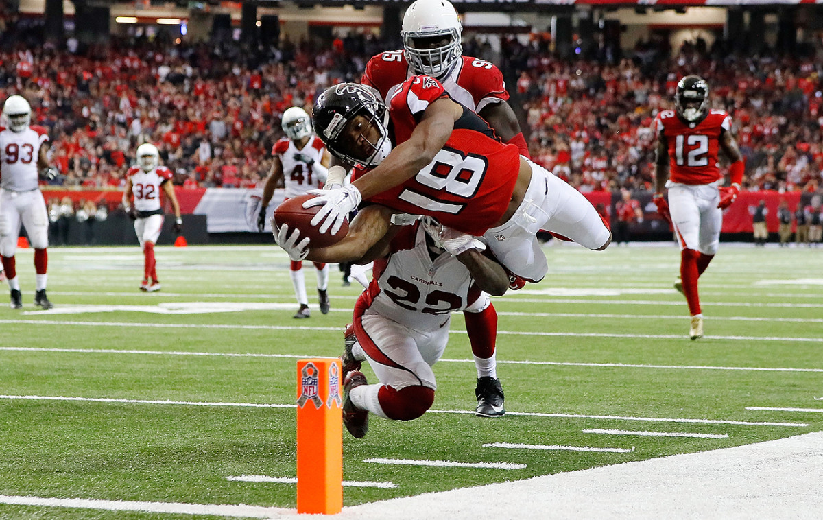 Speedy wideout Taylor Gabriel has helped give the already talented Falcons offense another dimension.