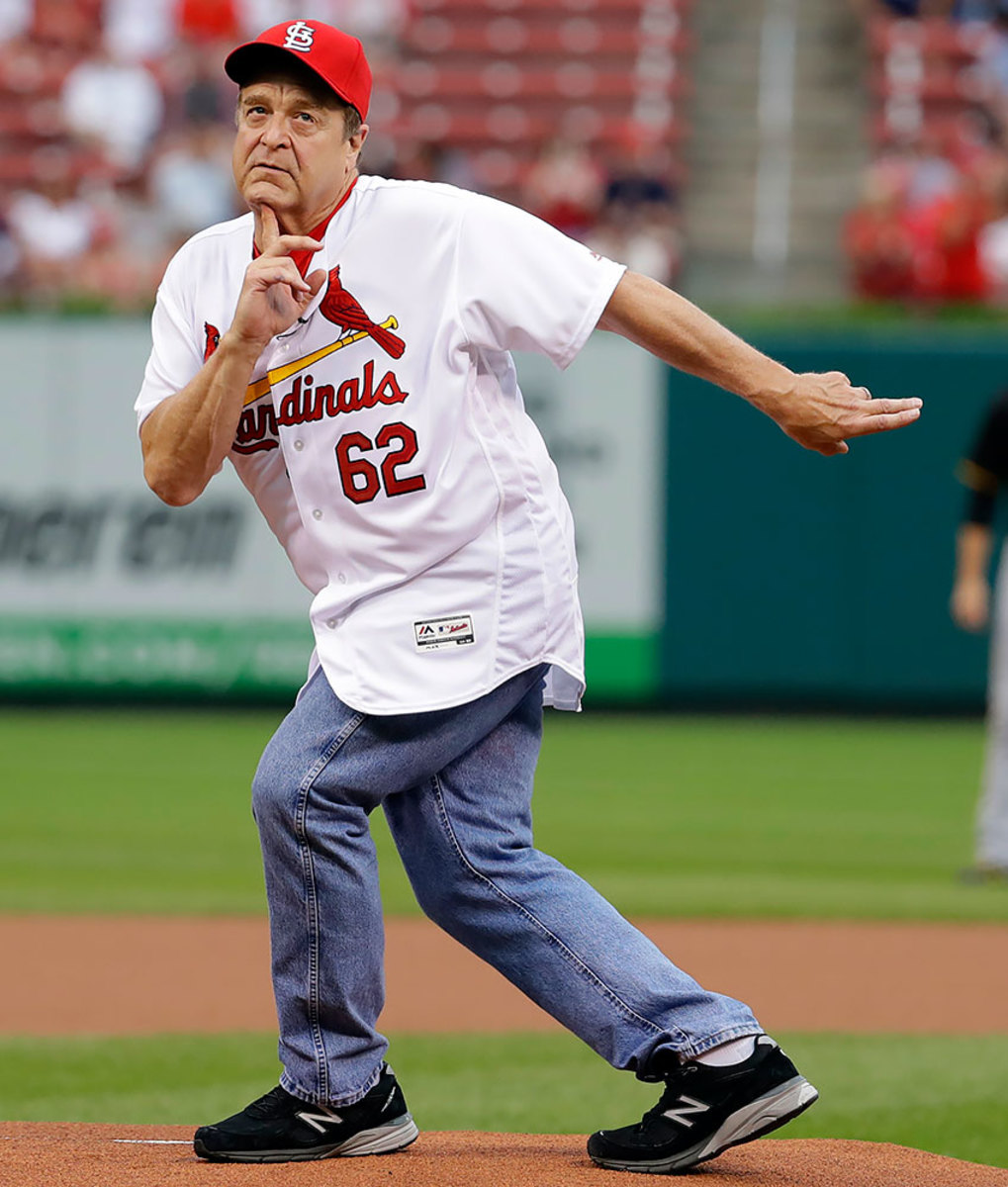 Col. Farnam throws ceremonial first pitch