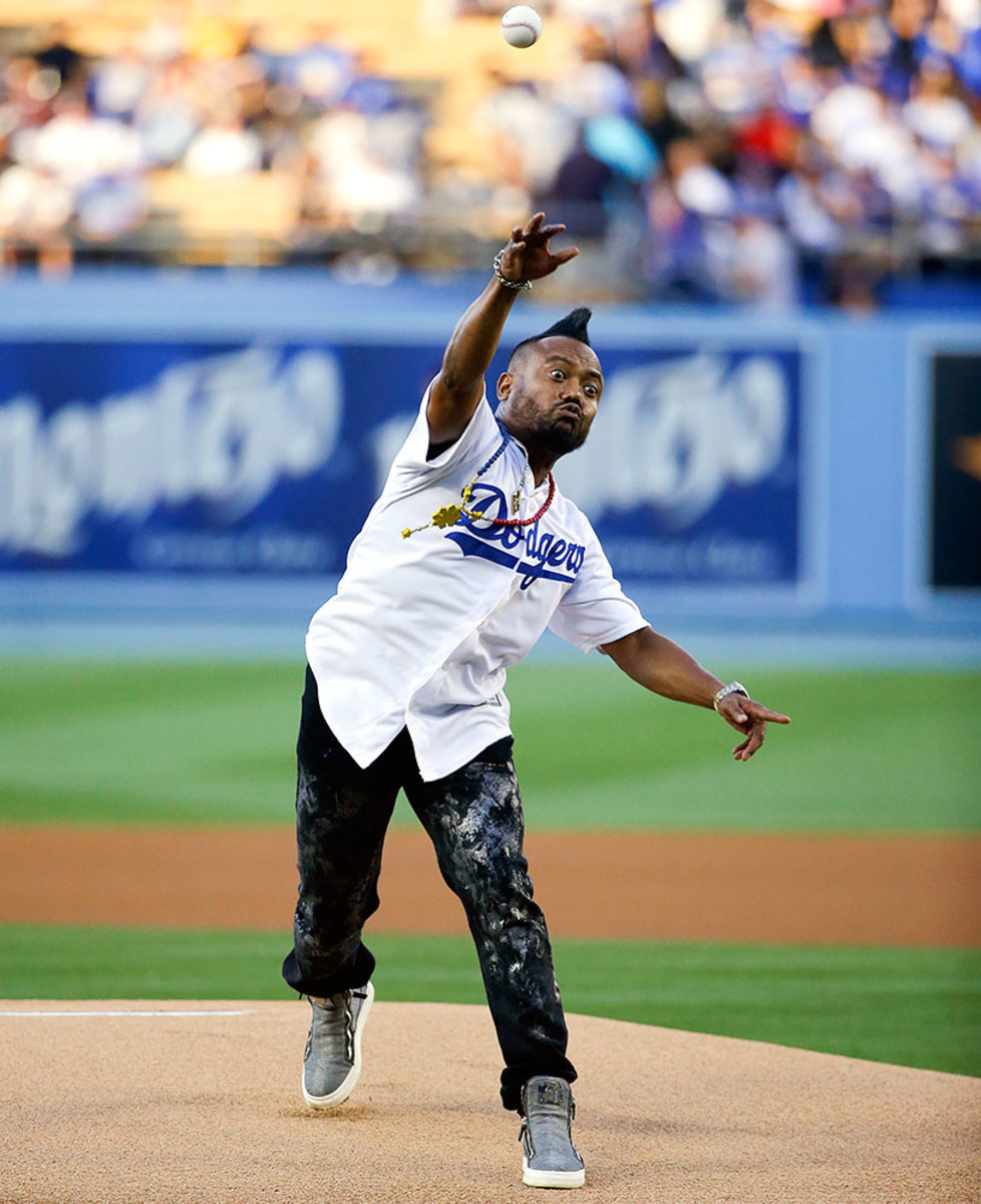 Batter up: Celebs' ceremonial first pitches