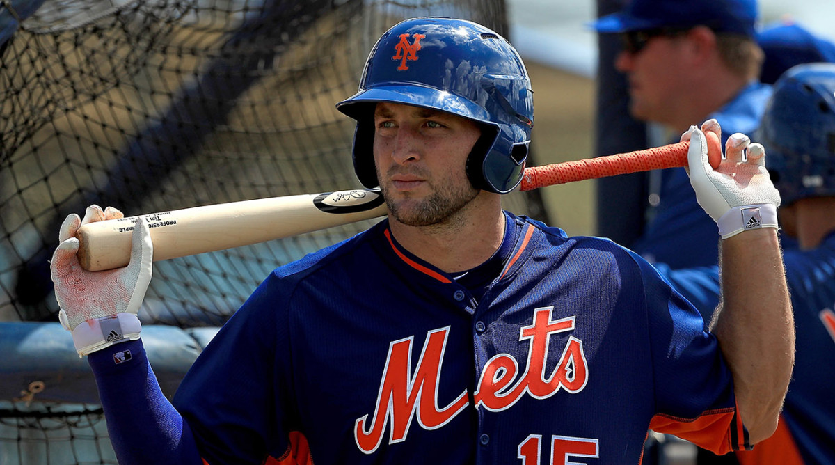 WOW! Tim Tebow Hits Home Run in First at Bat