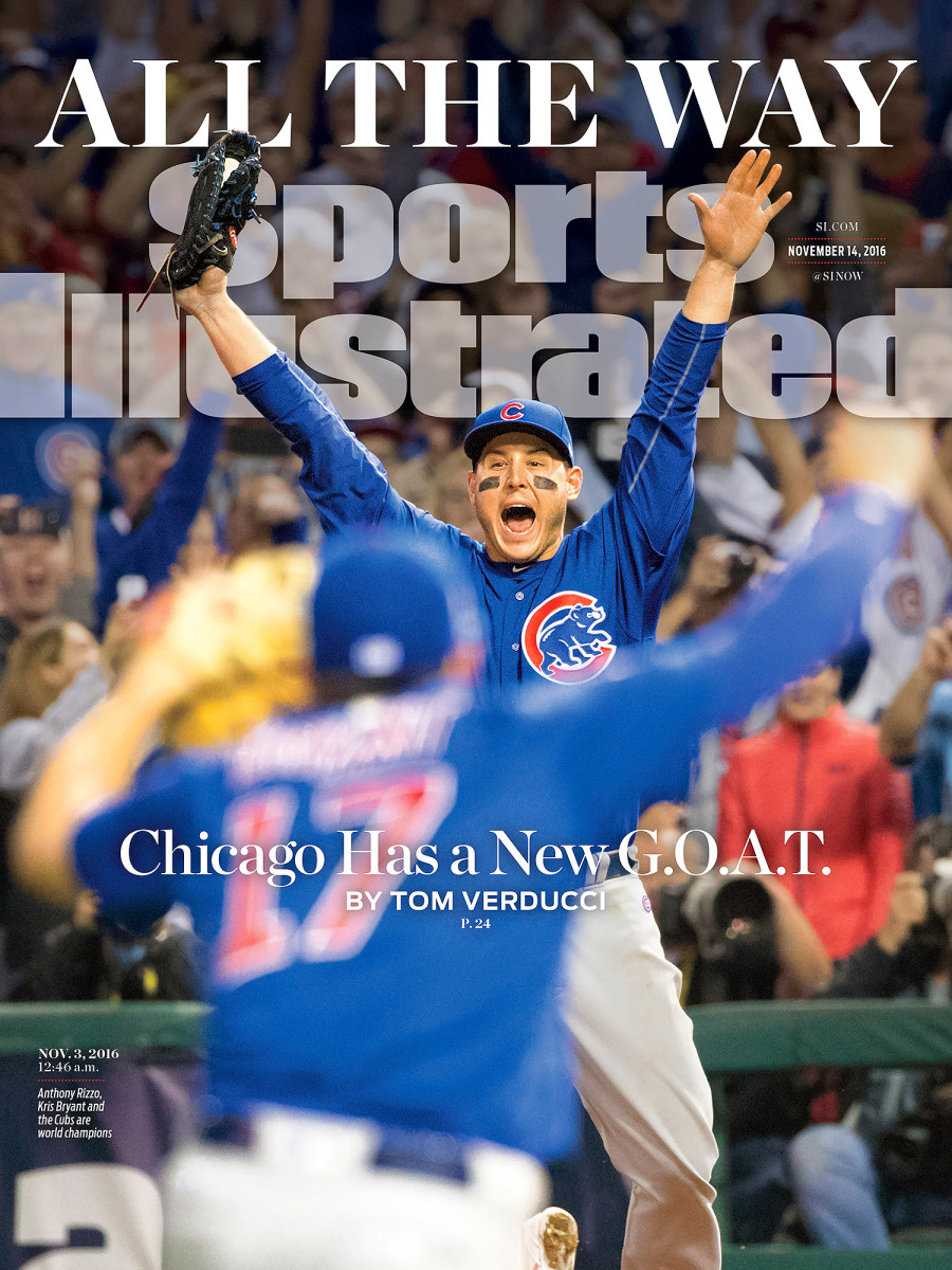 Afterglow Cubs Win Sinks In Sports Illustrated Cover Metal Print by Sports  Illustrated - Sports Illustrated Covers