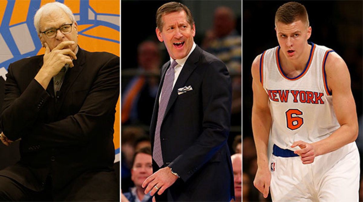 Jeff Hornacek gets first glimpse at Phil Jackson's 11-ring Knicks circus at  bizarre Garden intro – New York Daily News
