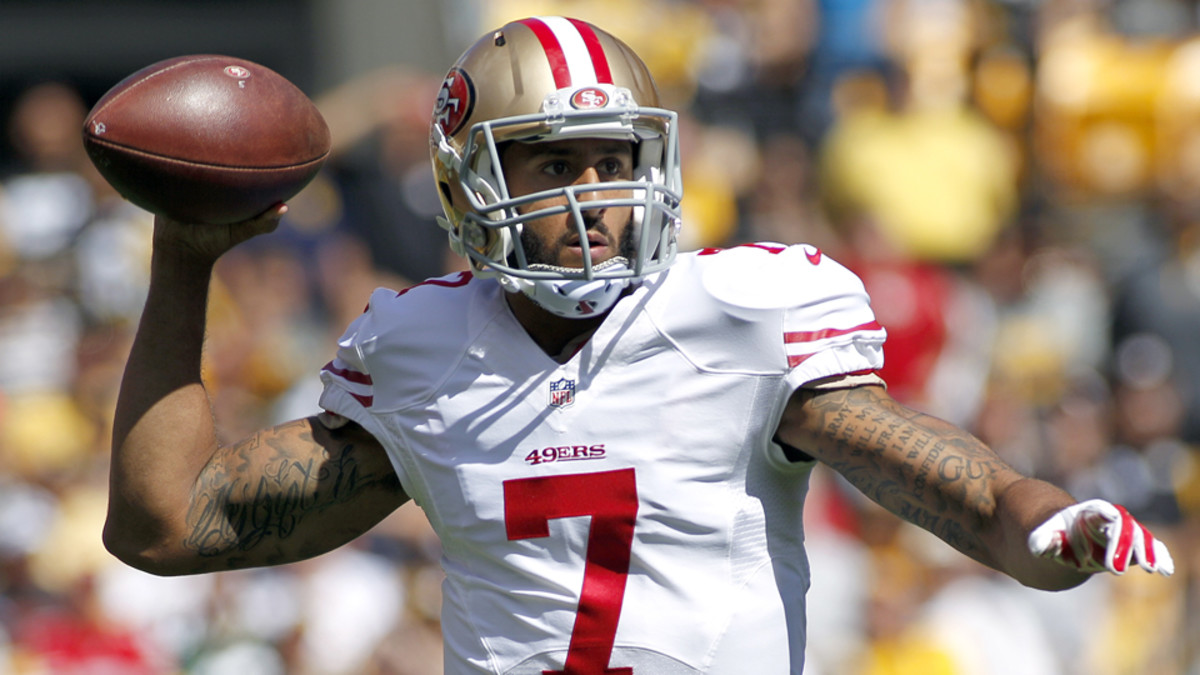 49ers QB Colin Kaepernick resumes throwing during practice