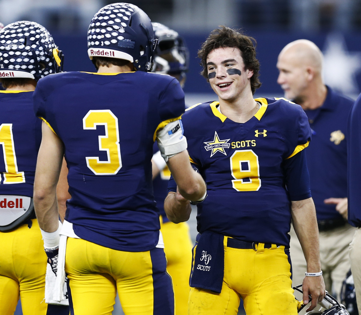 Matthew Stafford 7 Highland Park High School Scots Dark Blue