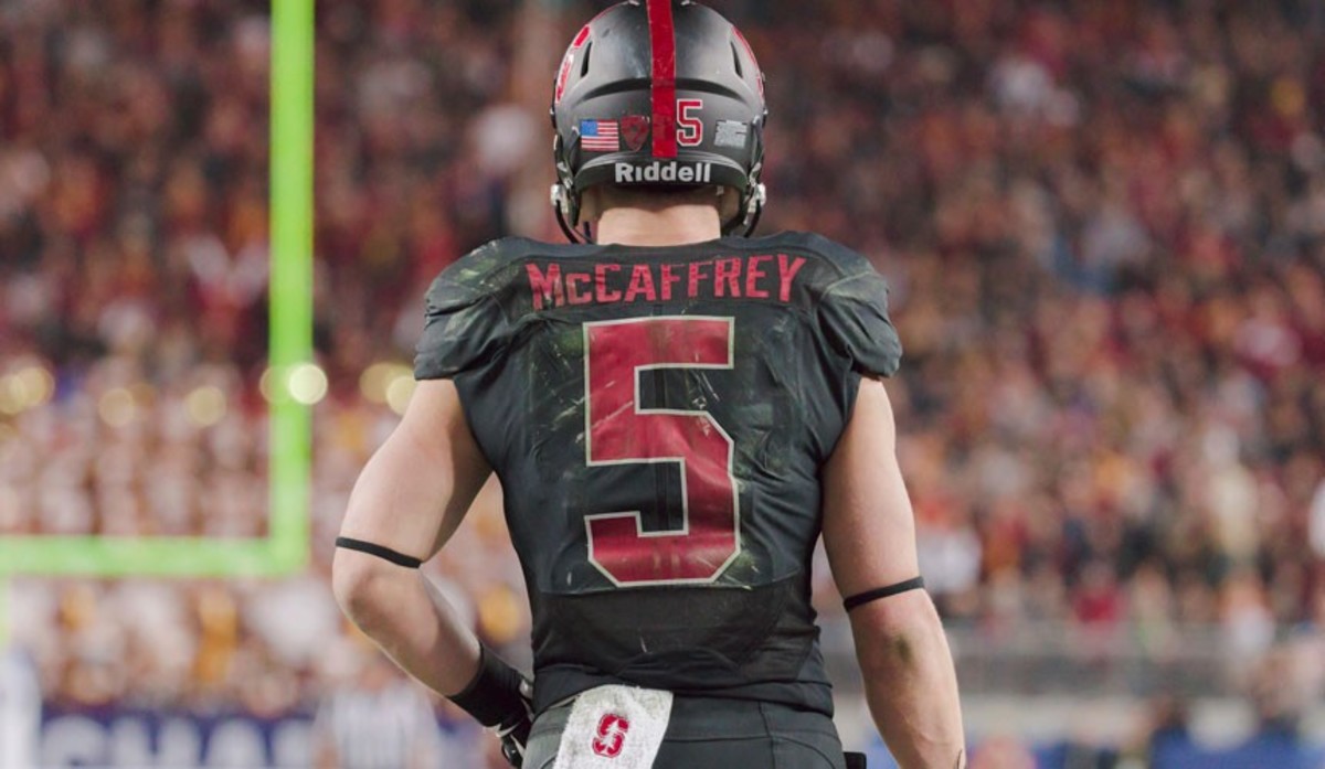 Men's Nike Christian McCaffrey Black Stanford Cardinal Alumni Game Jersey