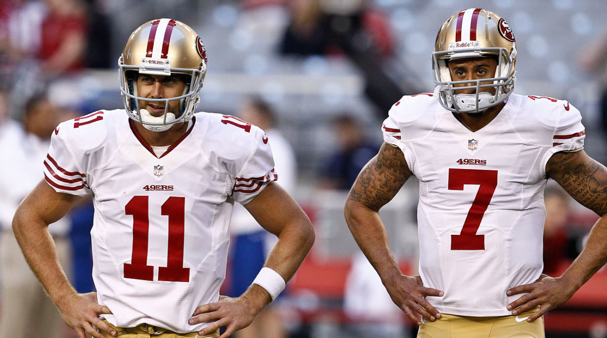 Coaches praised Smith for pitching in after losing the Niners starting job to Kaepernick.