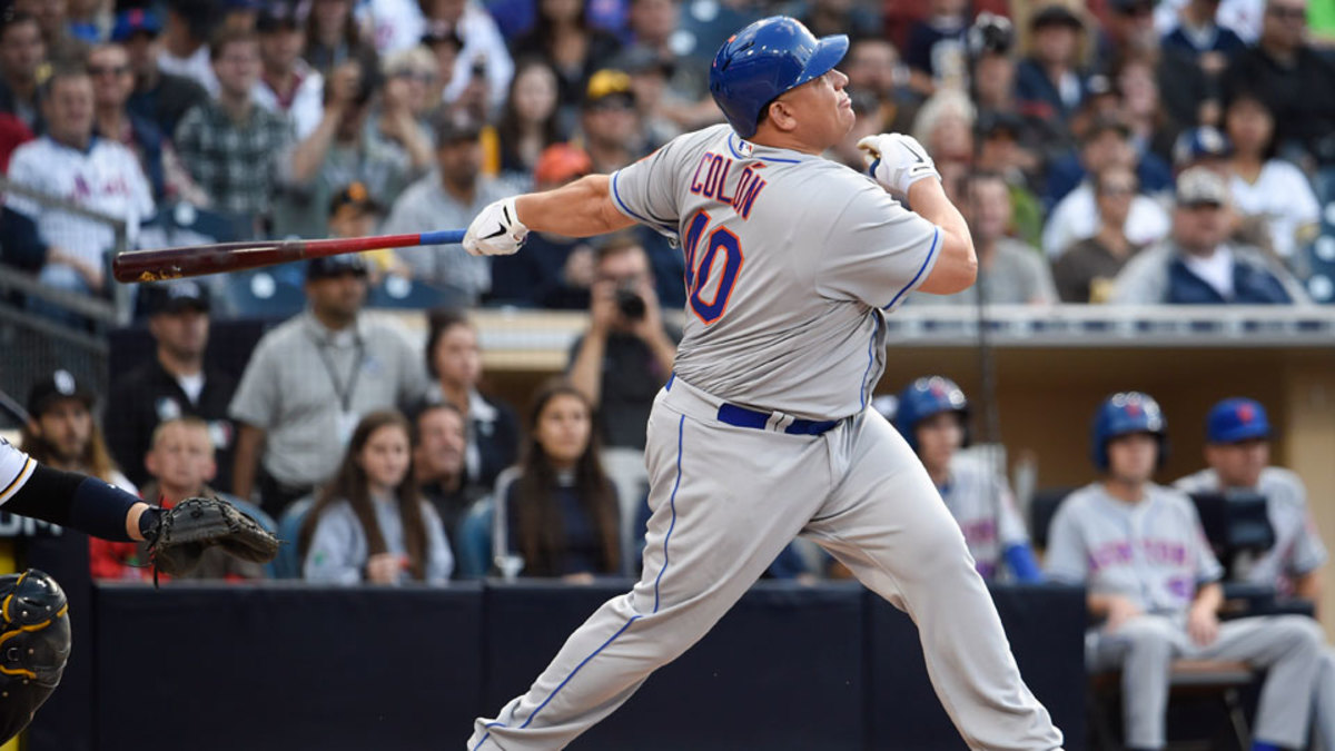 New York Mets P Bartolo Colon home run baseball card shatters