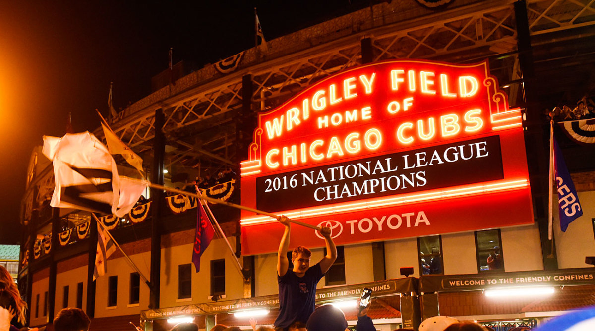 World Series Champions Marquee - 2016 Wrigley Field Chicago Cubs