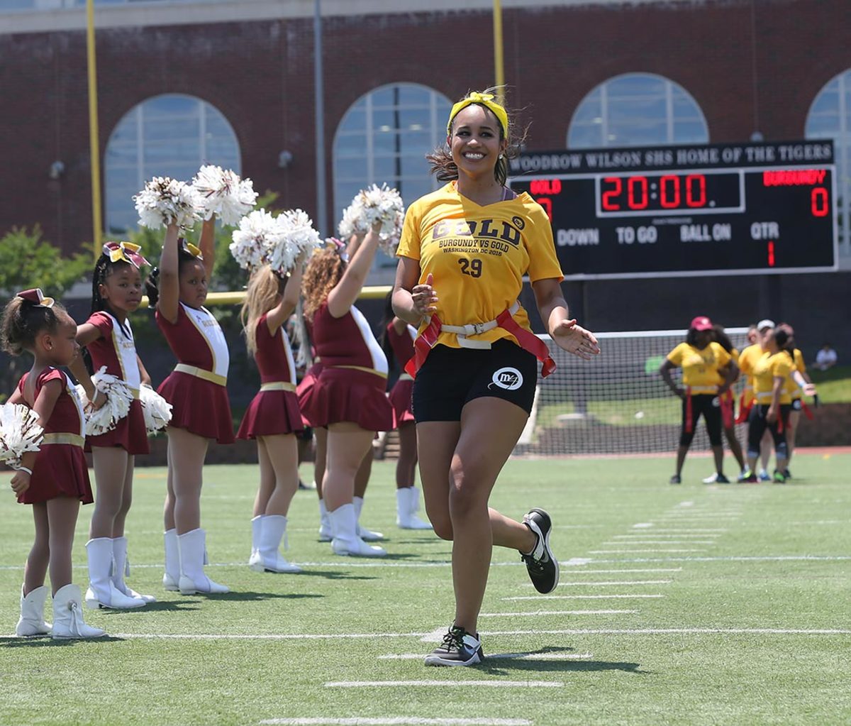 Washington Redskins Cheerleaders Burgundy and Gold Game - Sports Illustrated