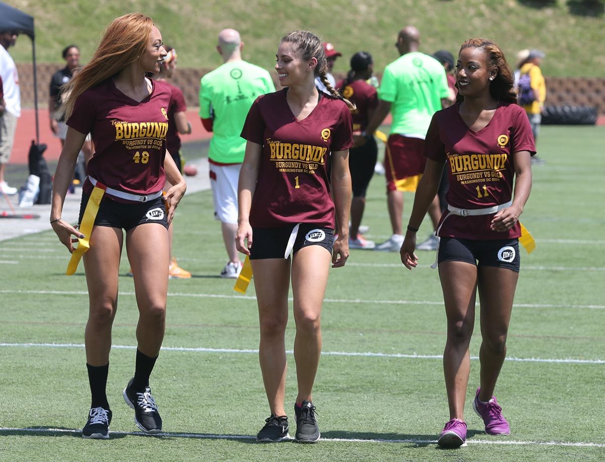 Washington Redskins Cheerleaders Burgundy and Gold Game - Sports Illustrated