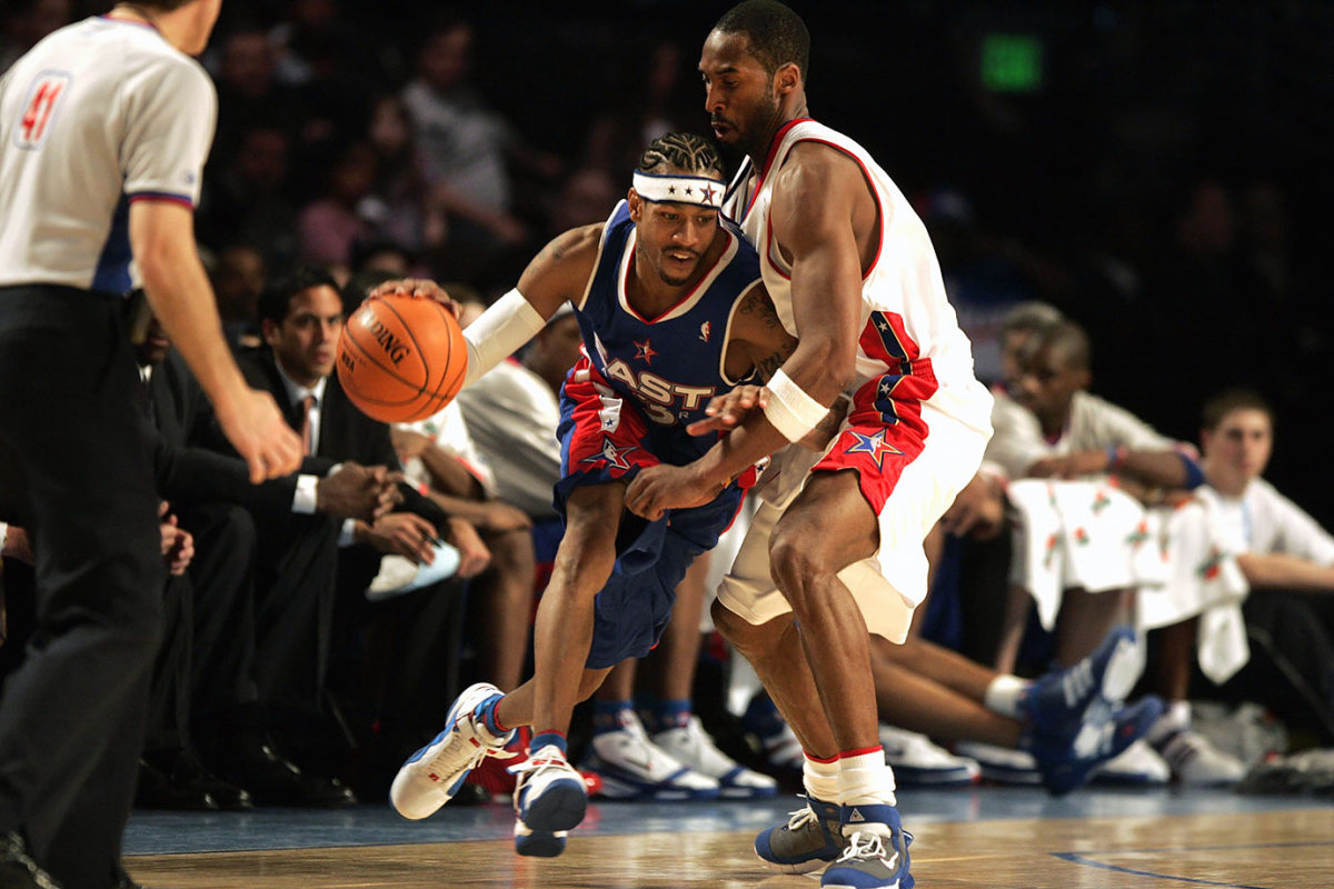 Throwback. Allen Iverson and Kobe Bryant at the 2004 NBA All-Star Game.