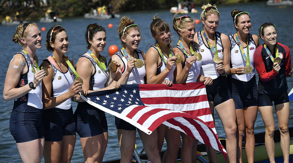 U.S. rowing women's eight wins thirdstraight Olympic gold Sports