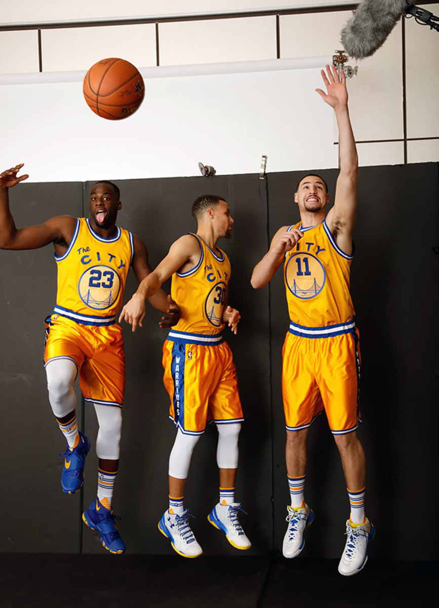 Steph Curry Klay Thompson and Draymond Green Golden State Warriors