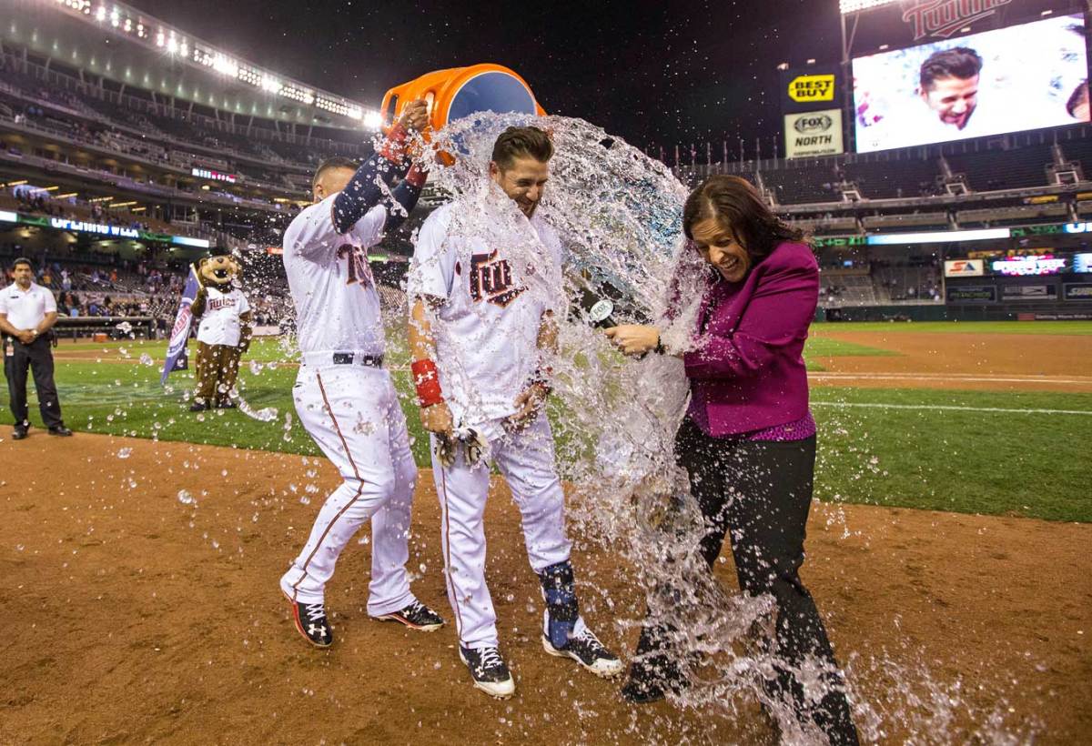 2015-0417-Trevor-Plouffe-Marney-Gellner-doused-by-Oswaldo-Arcia.jpg