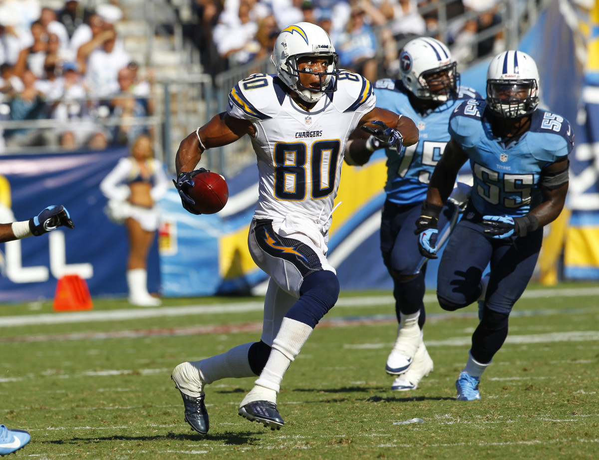 San Diego Chargers wide receiver Malcolm Floyd pulls in a pass