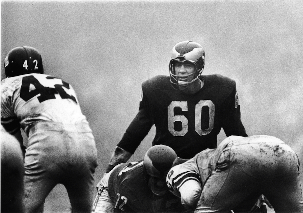 Paul Hornung, Chuck Bednarik and Jim Taylor after the 1960 NFL Championship  Game