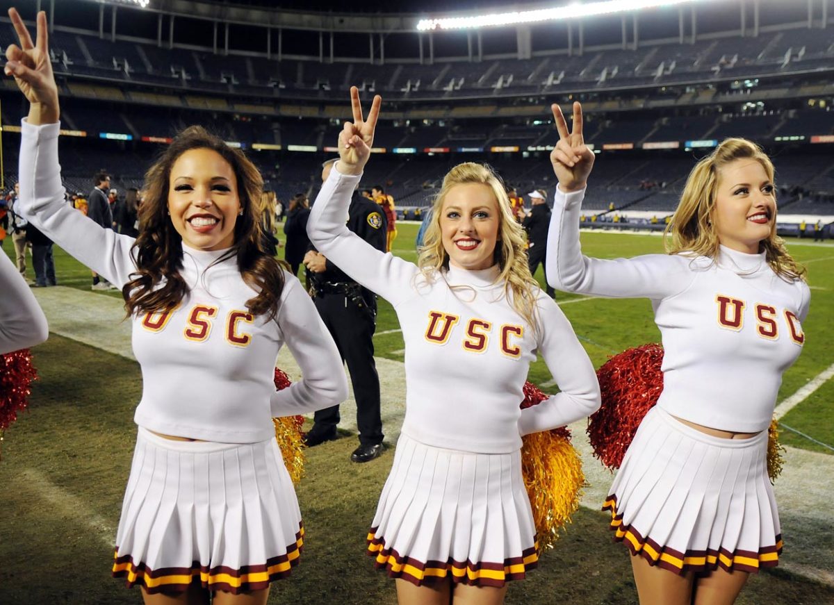 Usc sweater store cheerleaders