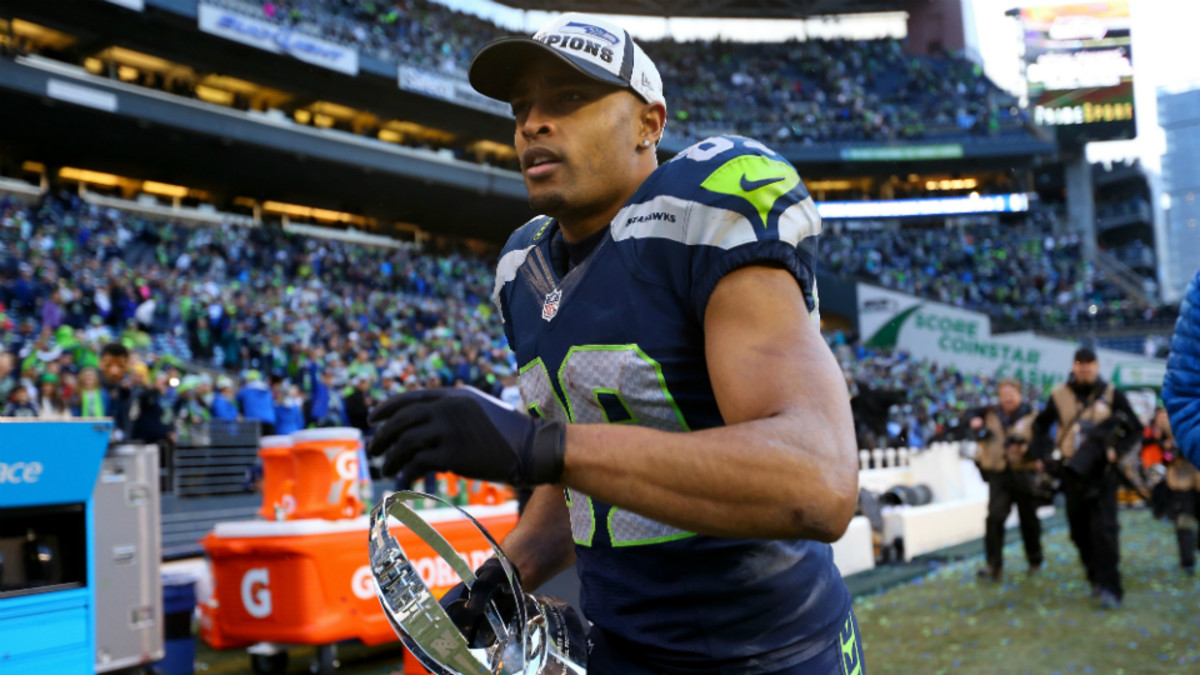 December 7, 2014: Seattle Seahawks wide receiver Doug Baldwin (89) in  action during the NFL game between the Seattle Seahawks and the  Philadelphia Eagles at Lincoln Financial Field in Philadelphia,  Pennsylvania. The