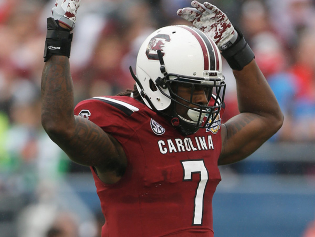 Jadeveon Clowney is widely expected to be a top-five pick in the NFL draft. (Scott Halleran/Getty Images)