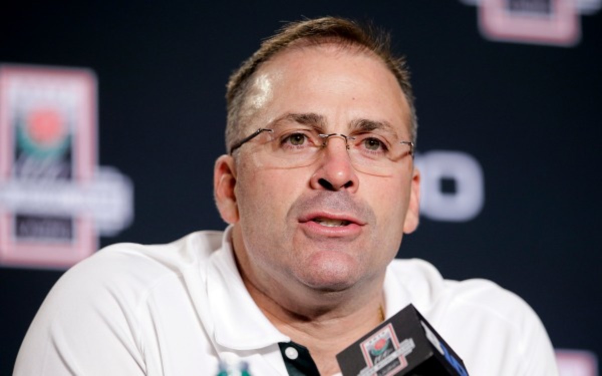 Michigan State defensive coordinator Pat Narduzzi's defense ranked No. 1 in the NCAA (AP Photo/Jae C. Hong)