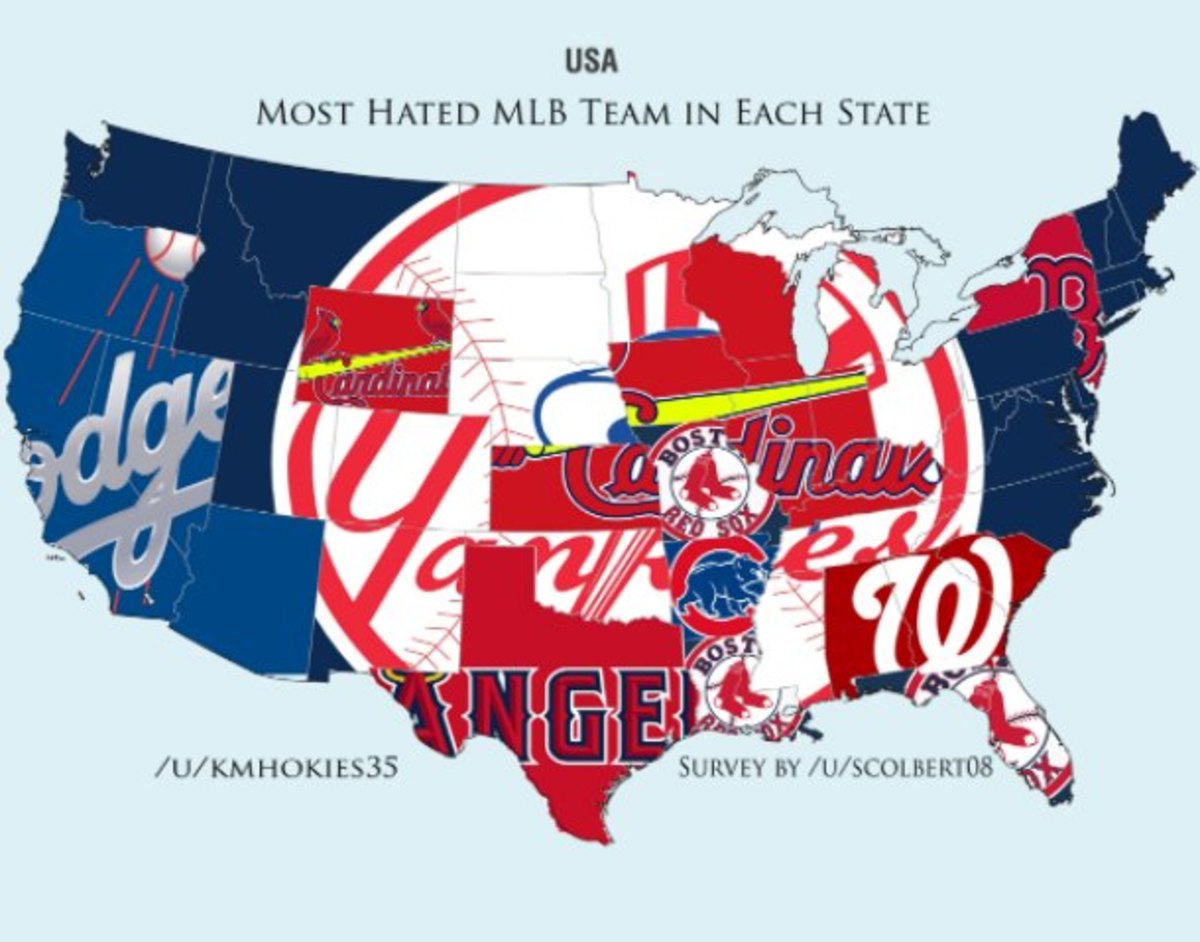 This MLB hate map confirms everyone detests the Yankees  SBNationcom