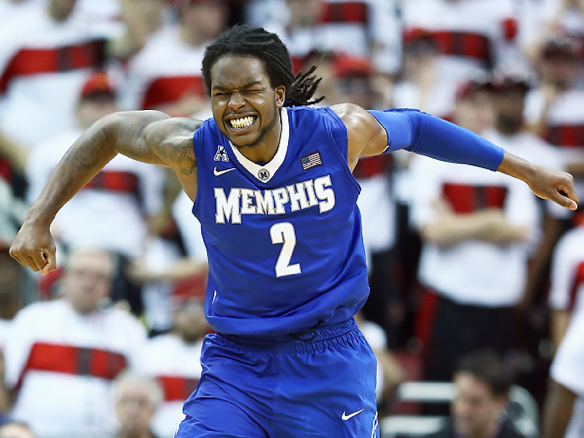 Memphis's Shaq Goodwin capped off the Tigers' win over Louisville with a thunderous dunk. (Andy Lyons/Getty Images)