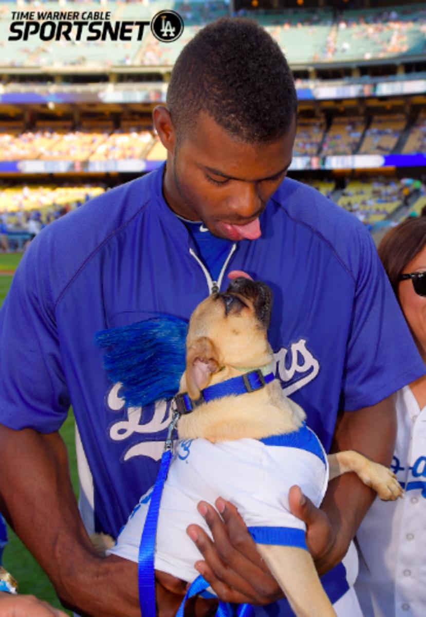 Yasiel Puig Signed Dodgers 12x18 Photo (PSA)