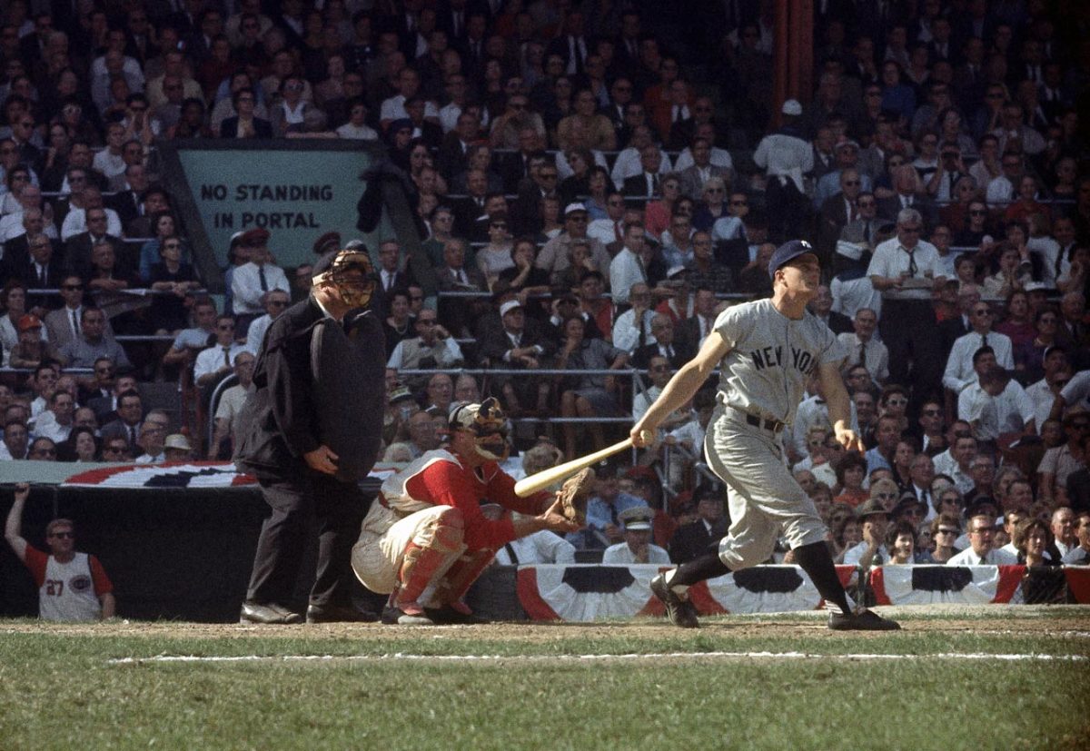 Yankee Stadium, Bronx, NY, October 1, 1961 – Roger Maris takes