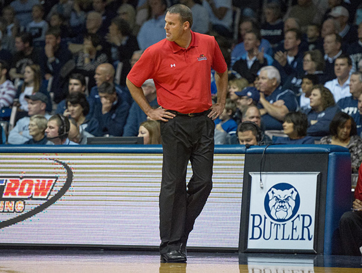 Pat Knight led Lamar to a berth in the NCAA Tournament in 2012. (Zach Bolinger/Icon SMI)