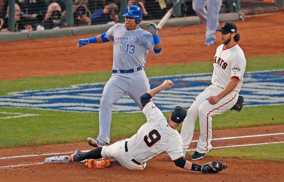 San Francisco Giants P Madison Bumgarner throws 4-hit shutout against  Kansas City Royals in Game 5 of World Series - Sports Illustrated