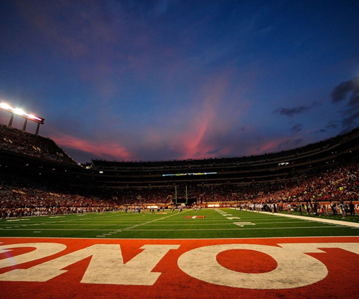 General view of Darrell K Royal-Texas Memorial Stadium (Photo by Stacy Revere/Getty Images).