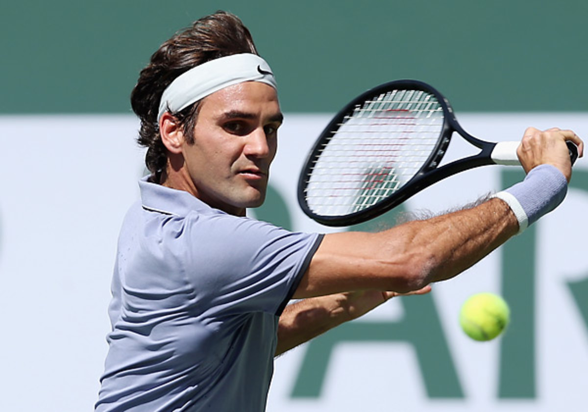 Roger Federer defeated Alexandr Dolgpolov in straight sets to advance to the Indian Wells final. (Jeff Gross/Getty Images)