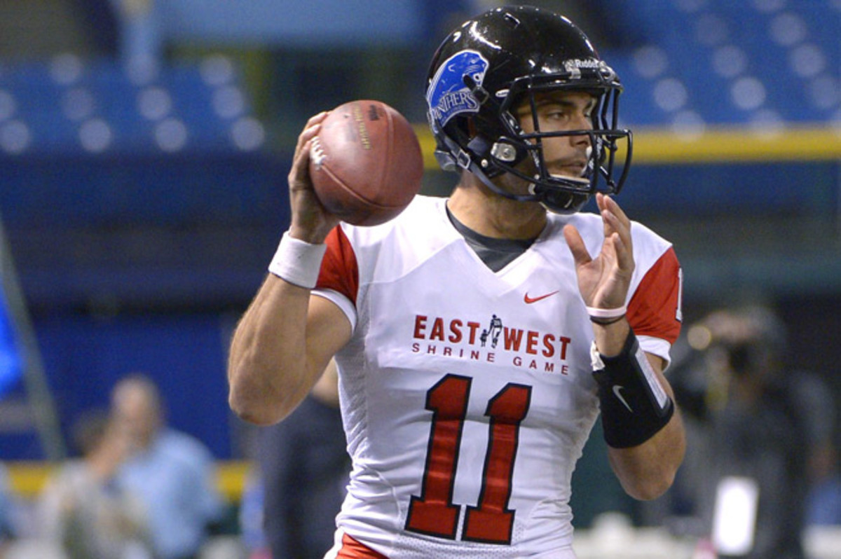 Jimmy Garoppolo of Eastern Illinois was named the game's offensive MVP, as the East beat the West 23-13. 