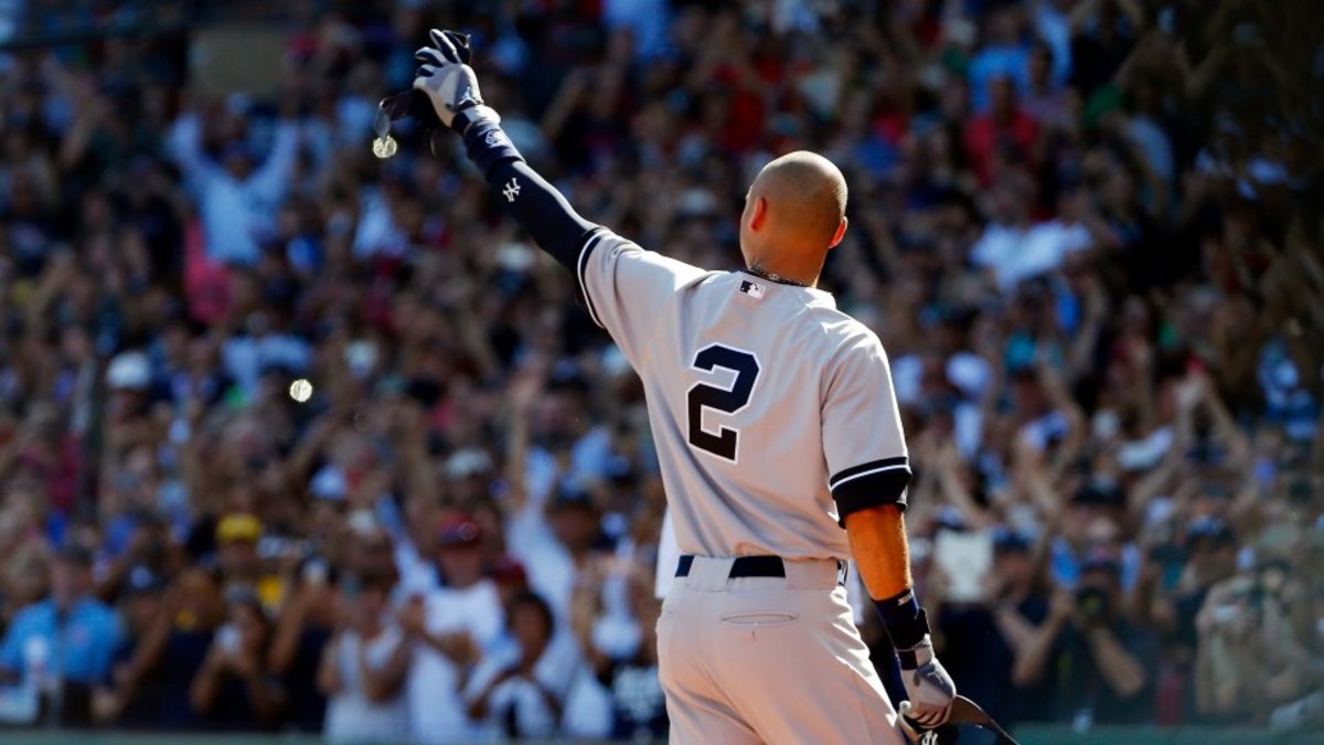 New York Yankees Derek Jeter gets a tribute from the Empire State